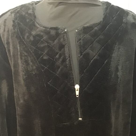 NWOT CONCIERGE COLLECTION Black Full Length Cozy Robe - Size Medium/Large - Picture 4 of 5